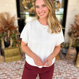 Lightweight Cable Knit Sweater - Cream-230 Sweaters/Cardis-FATE-July & June Women's Fashion Boutique Located in San Antonio, Texas