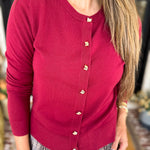 The Forever Favorite Cardigan - Burgundy-230 Sweaters/Cardis-SKIES ARE BLUE-July & June Women's Fashion Boutique Located in San Antonio, Texas
