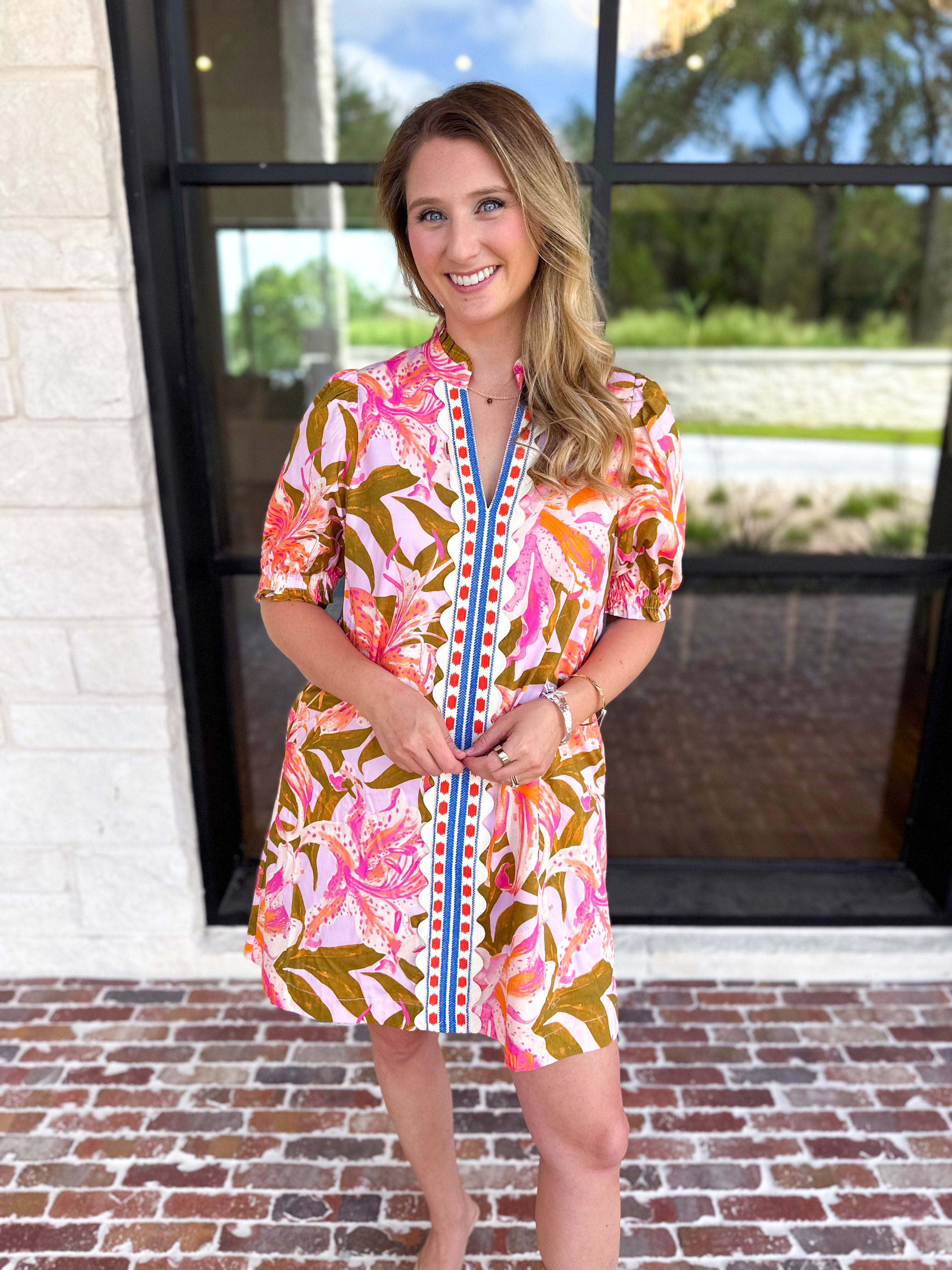 THML - Graceful Bloom Mini Dress-510 Mini-THML-July & June Women's Fashion Boutique Located in San Antonio, Texas