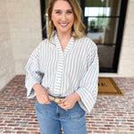 Comfy Coastal Button Down - Sage-200 Fashion Blouses-IN FEBRUARY-July & June Women's Fashion Boutique Located in San Antonio, Texas
