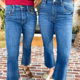 Liverpool - The Hannah Crop Flare Jeans-420 Denim-LIVERPOOL JEANS COMPANY-July & June Women's Fashion Boutique Located in San Antonio, Texas