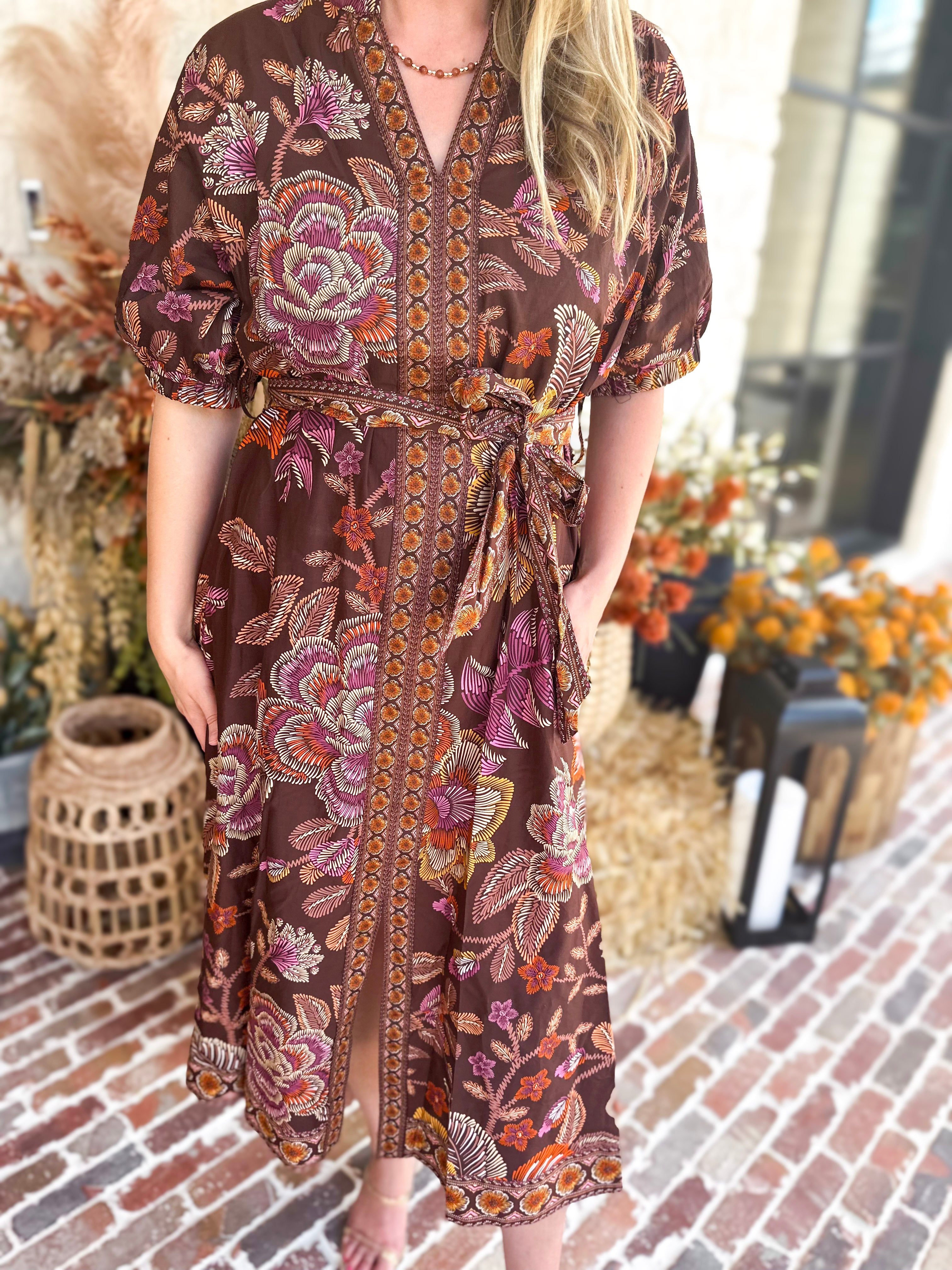 The Spiced Harvest Midi Dress-500 Midi-ENTRO-July & June Women's Fashion Boutique Located in San Antonio, Texas