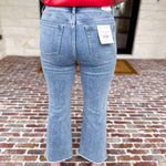 Vervet - High Rise Kick Flare Light Wash Jeans-400 Pants-VEVERT BY FLYING MONKEY-July & June Women's Fashion Boutique Located in San Antonio, Texas