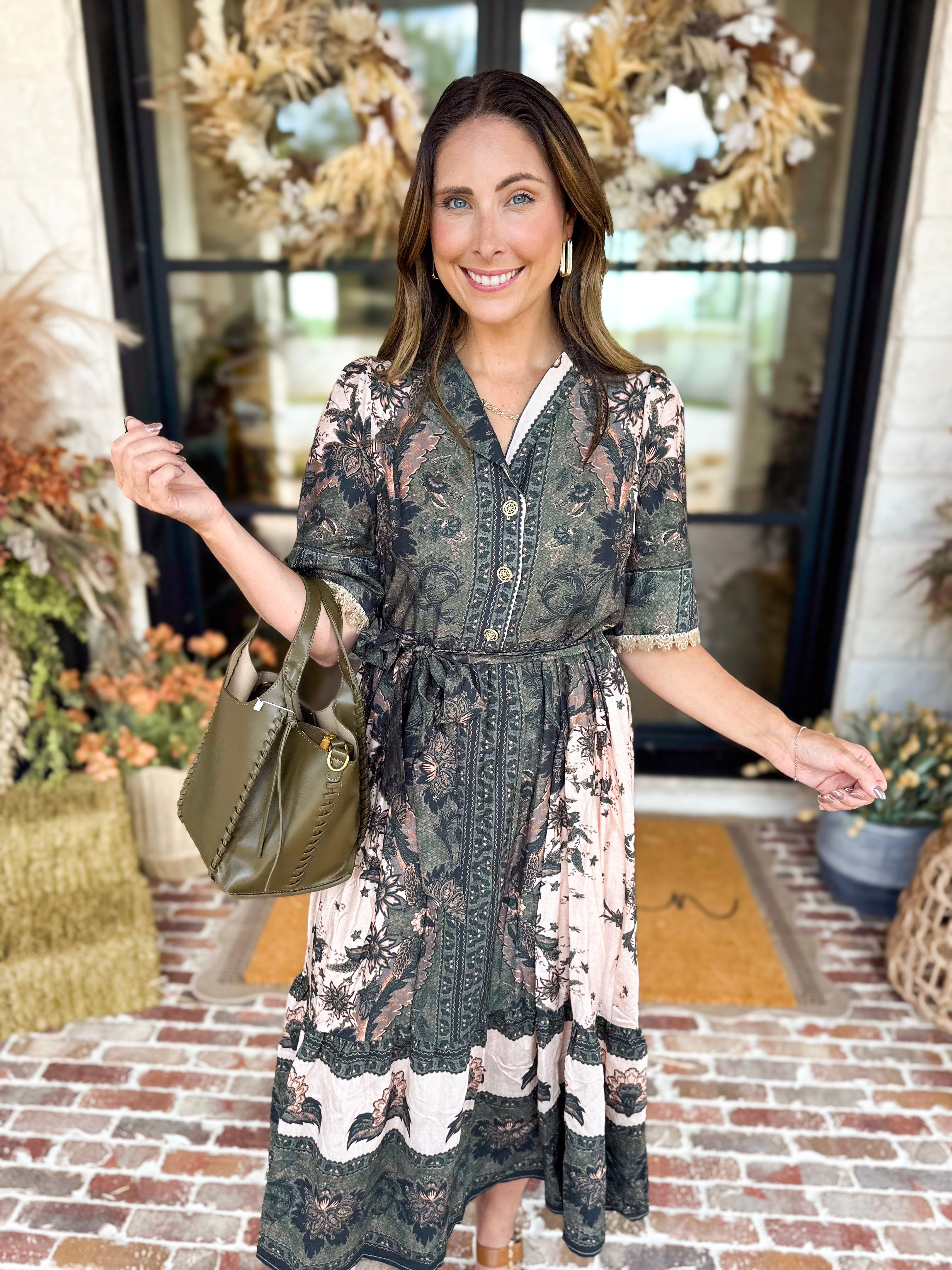 Rosewater Whimsical Midi Dress-500 Midi-ENTRO-July & June Women's Fashion Boutique Located in San Antonio, Texas