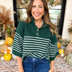 Cozy Weekend Sweater Top - Pine-230 Sweaters/Cardis-ENTRO-July & June Women's Fashion Boutique Located in San Antonio, Texas