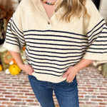Cozy Weekend Sweater Top - Cream-230 Sweaters/Cardis-ENTRO-July & June Women's Fashion Boutique Located in San Antonio, Texas