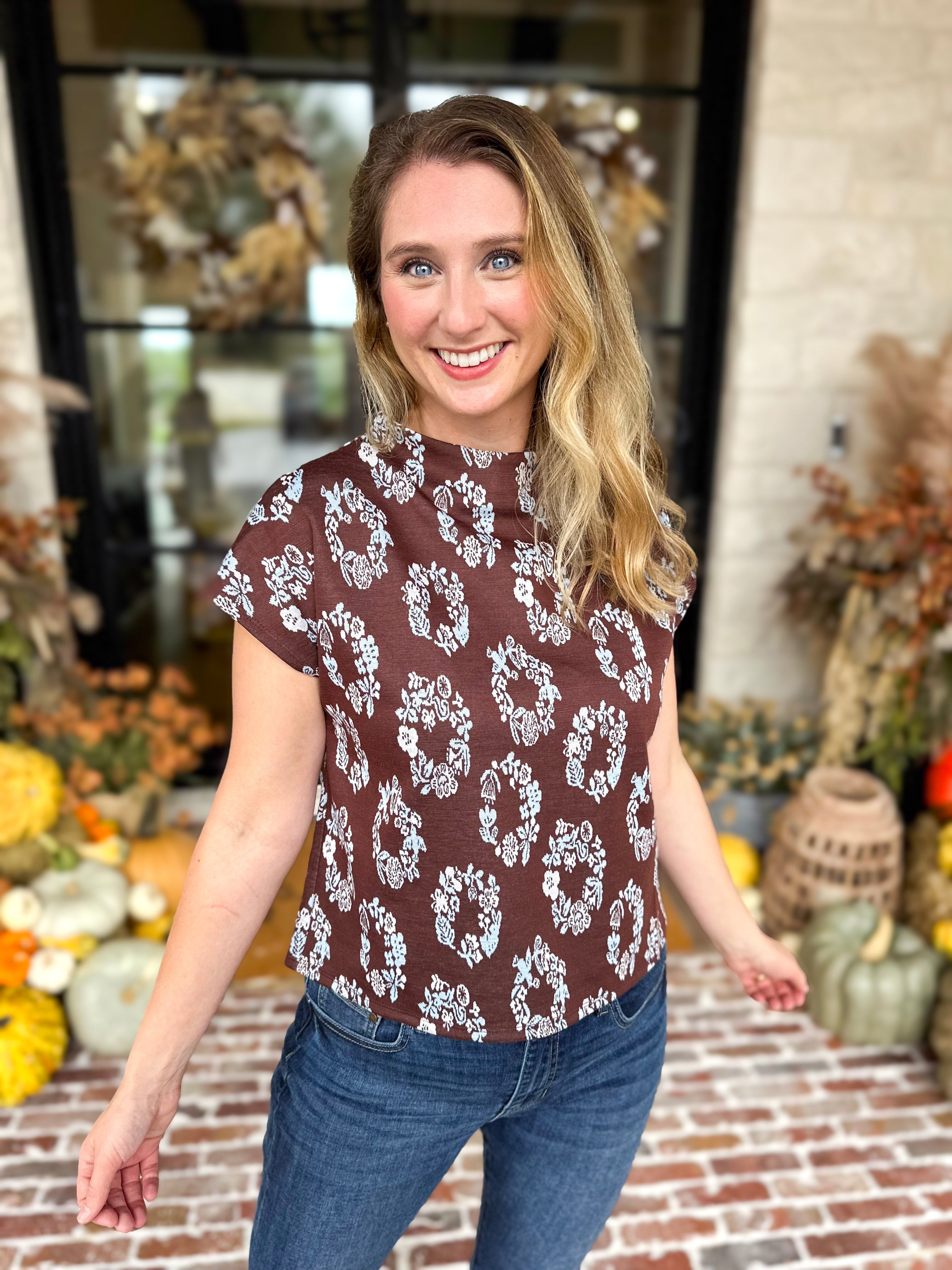 THML - Fall Muse Mock Neck Knit Top-230 Sweaters/Cardis-THML-July & June Women's Fashion Boutique Located in San Antonio, Texas