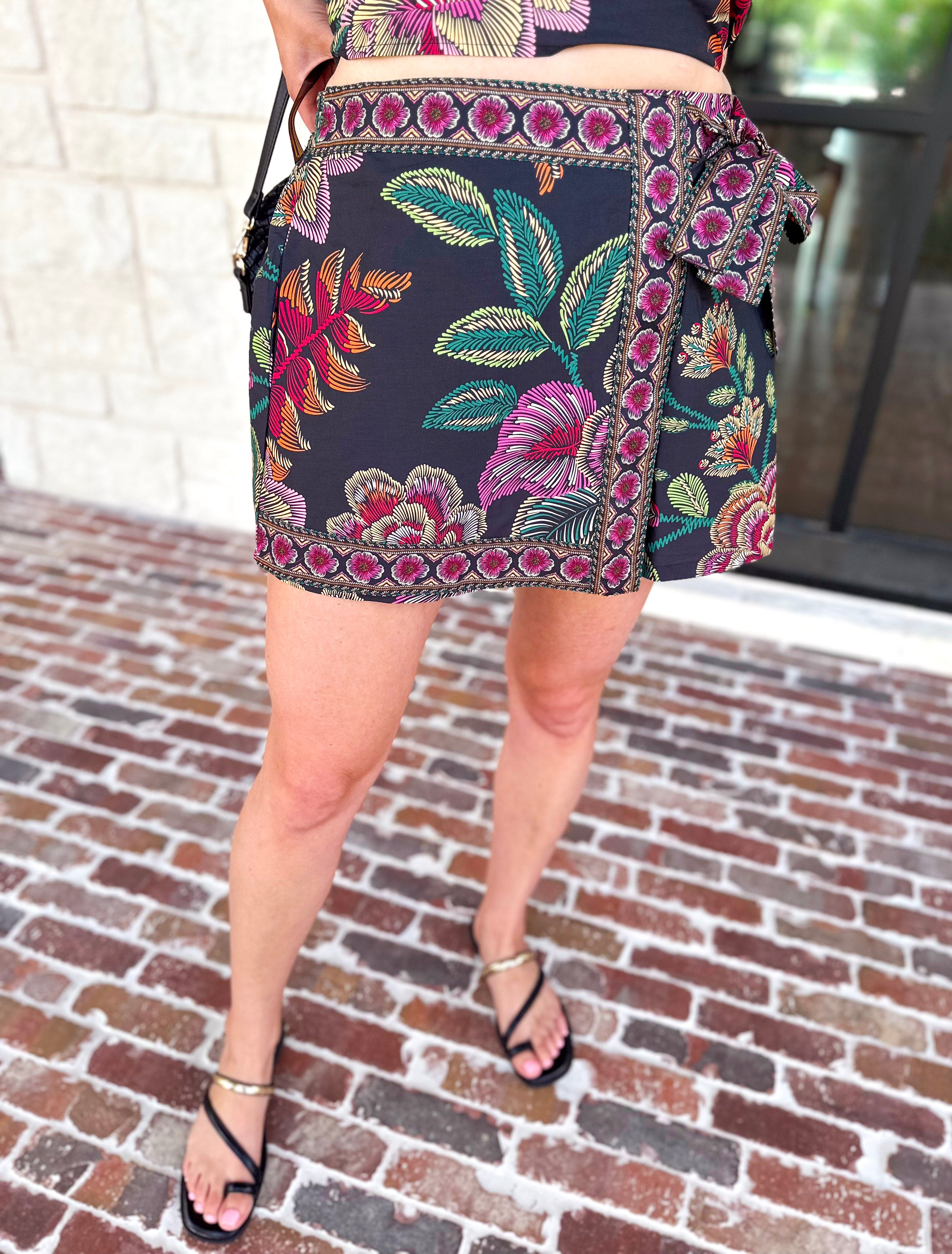 The Retreat Skort Set - Black-510 Mini-ENTRO-July & June Women's Fashion Boutique Located in San Antonio, Texas