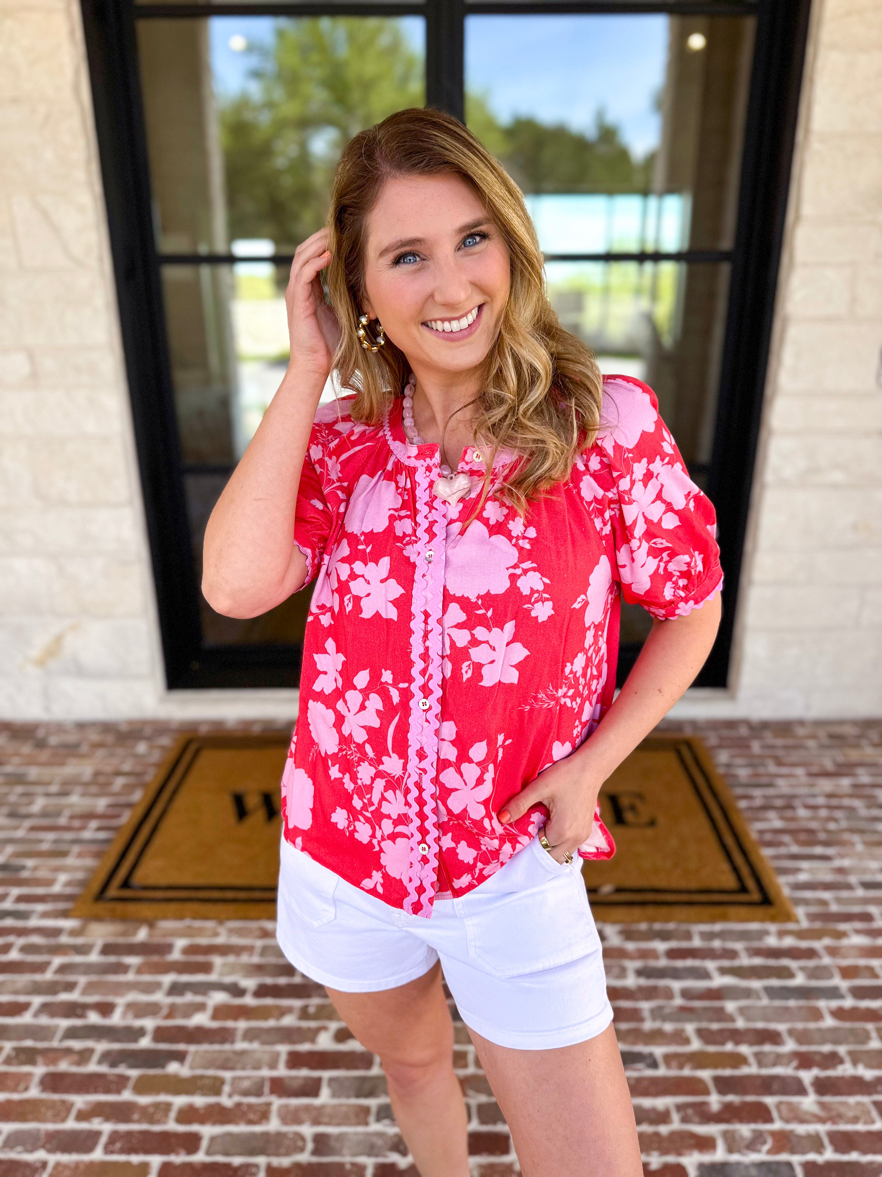 The Colorful in Confidence Blouse-200 Fashion Blouses-FATE-July & June Women's Fashion Boutique Located in San Antonio, Texas