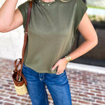 Chic Essentials Top - Olive-210 Casual Blouses-ENTRO-July & June Women's Fashion Boutique Located in San Antonio, Texas