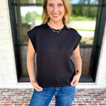 Chic Essentials Top - Black-210 Casual Blouses-ENTRO-July & June Women's Fashion Boutique Located in San Antonio, Texas