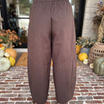 Cotton Barrel Utility Pant - Coffee Bean-400 Pants-MONO B-July & June Women's Fashion Boutique Located in San Antonio, Texas