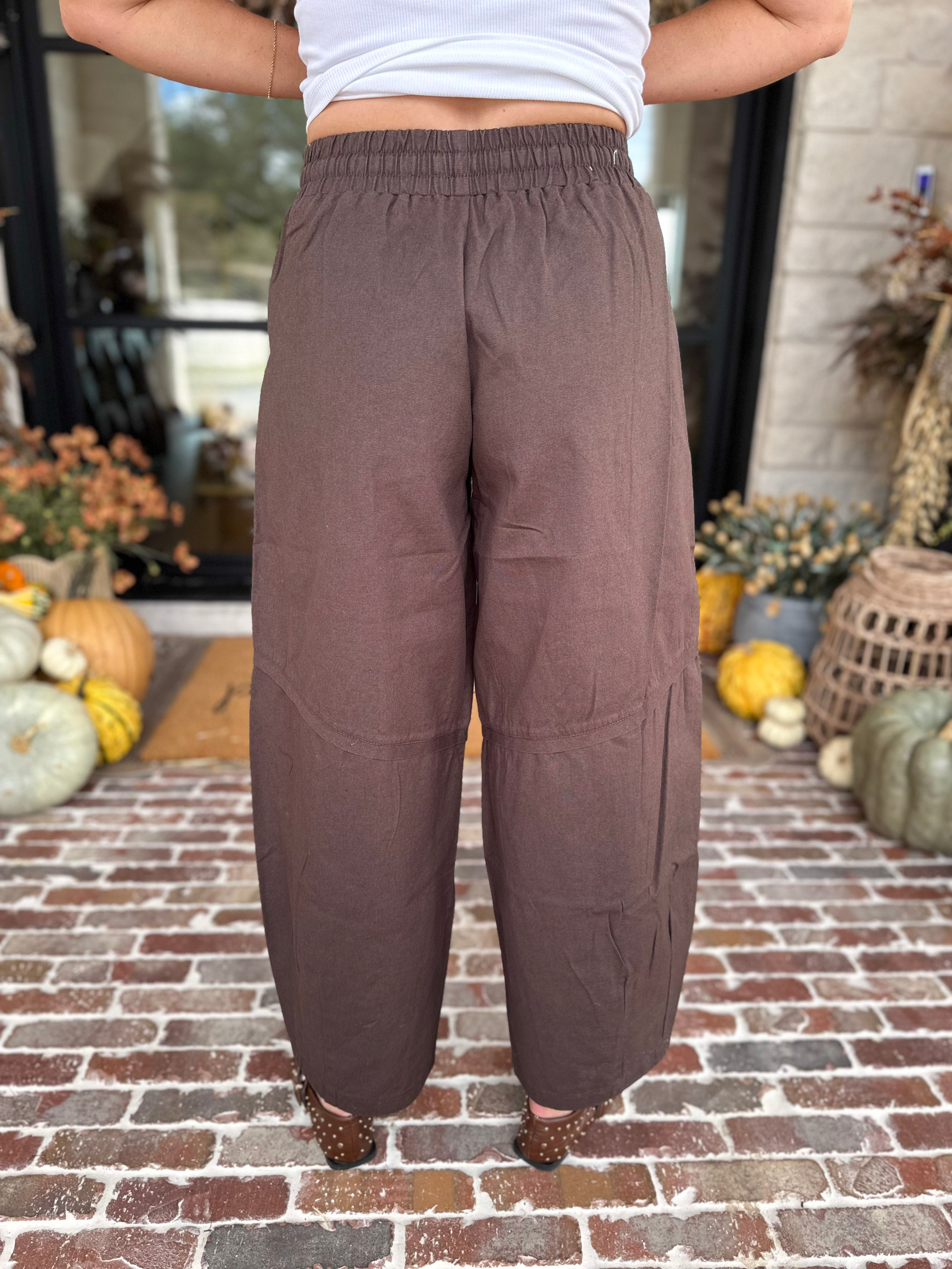 Cotton Barrel Utility Pant - Coffee Bean-400 Pants-MONO B-July & June Women's Fashion Boutique Located in San Antonio, Texas