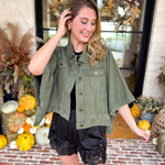 Wren Utility Jacket - Deep Olive-600 Outerwear-ENTRO-July & June Women's Fashion Boutique Located in San Antonio, Texas