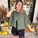 Wren Utility Jacket - Deep Olive-600 Outerwear-ENTRO-July & June Women's Fashion Boutique Located in San Antonio, Texas