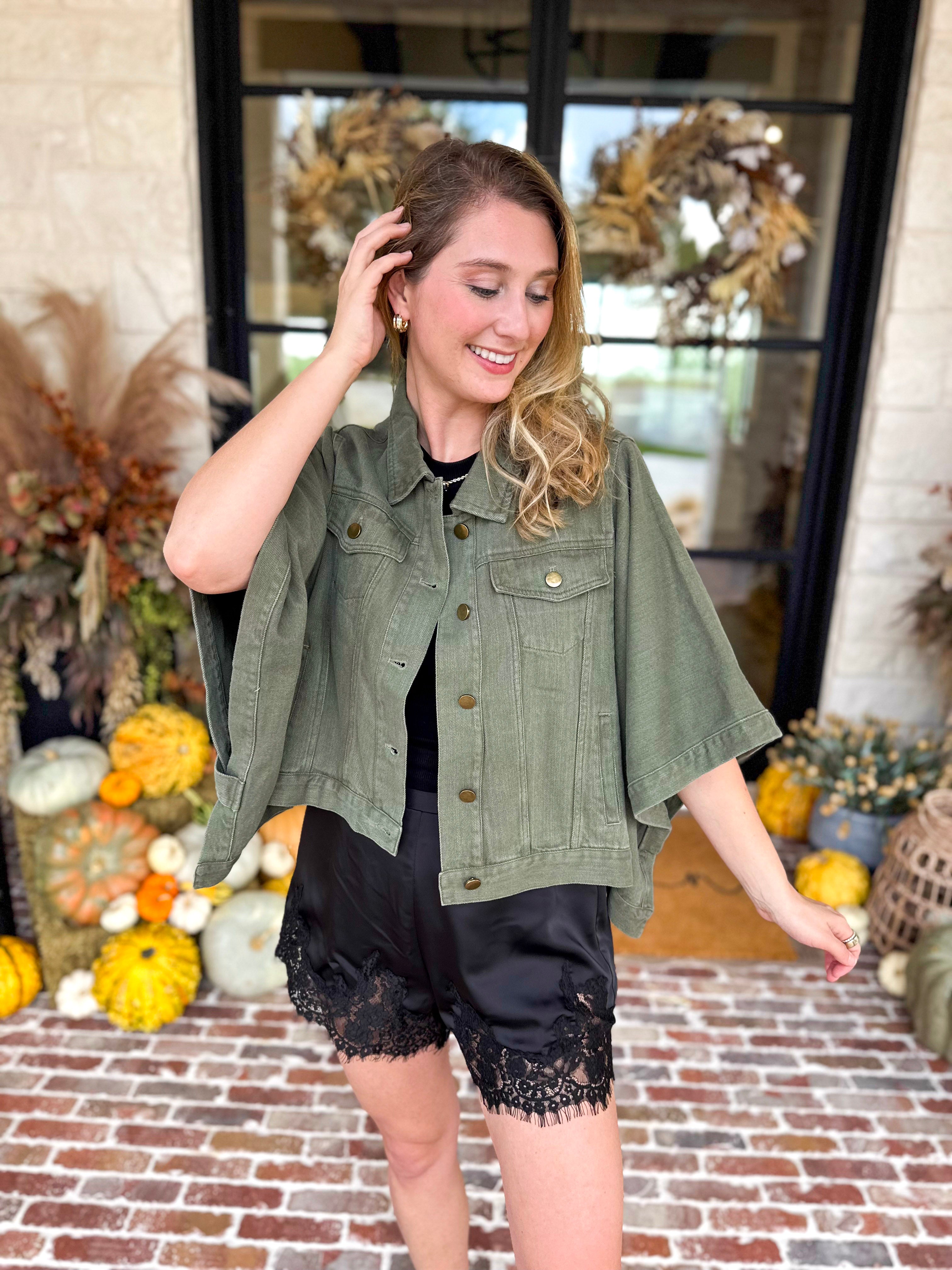 Wren Utility Jacket - Deep Olive-600 Outerwear-ENTRO-July & June Women's Fashion Boutique Located in San Antonio, Texas