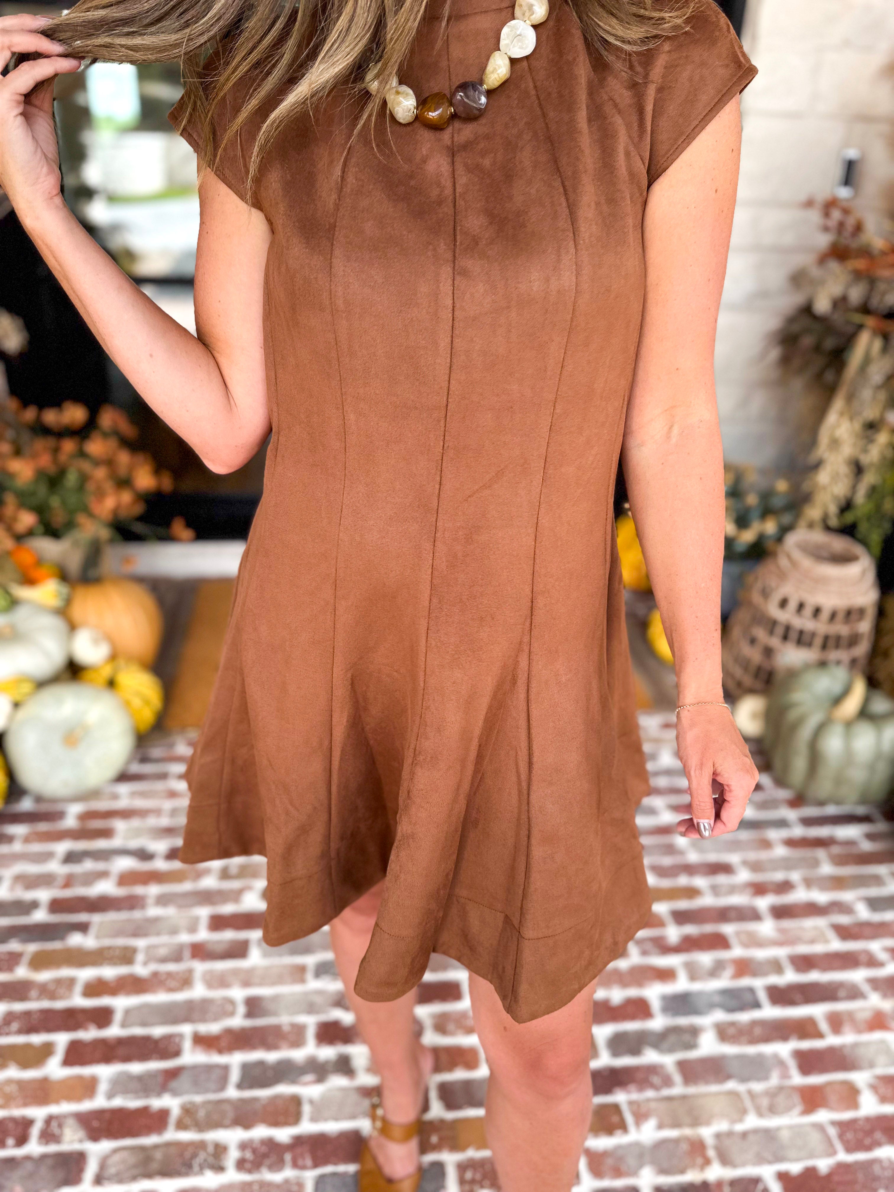 Monroe Suede Flirty Mini Dress-510 Mini-FATE-July & June Women's Fashion Boutique Located in San Antonio, Texas