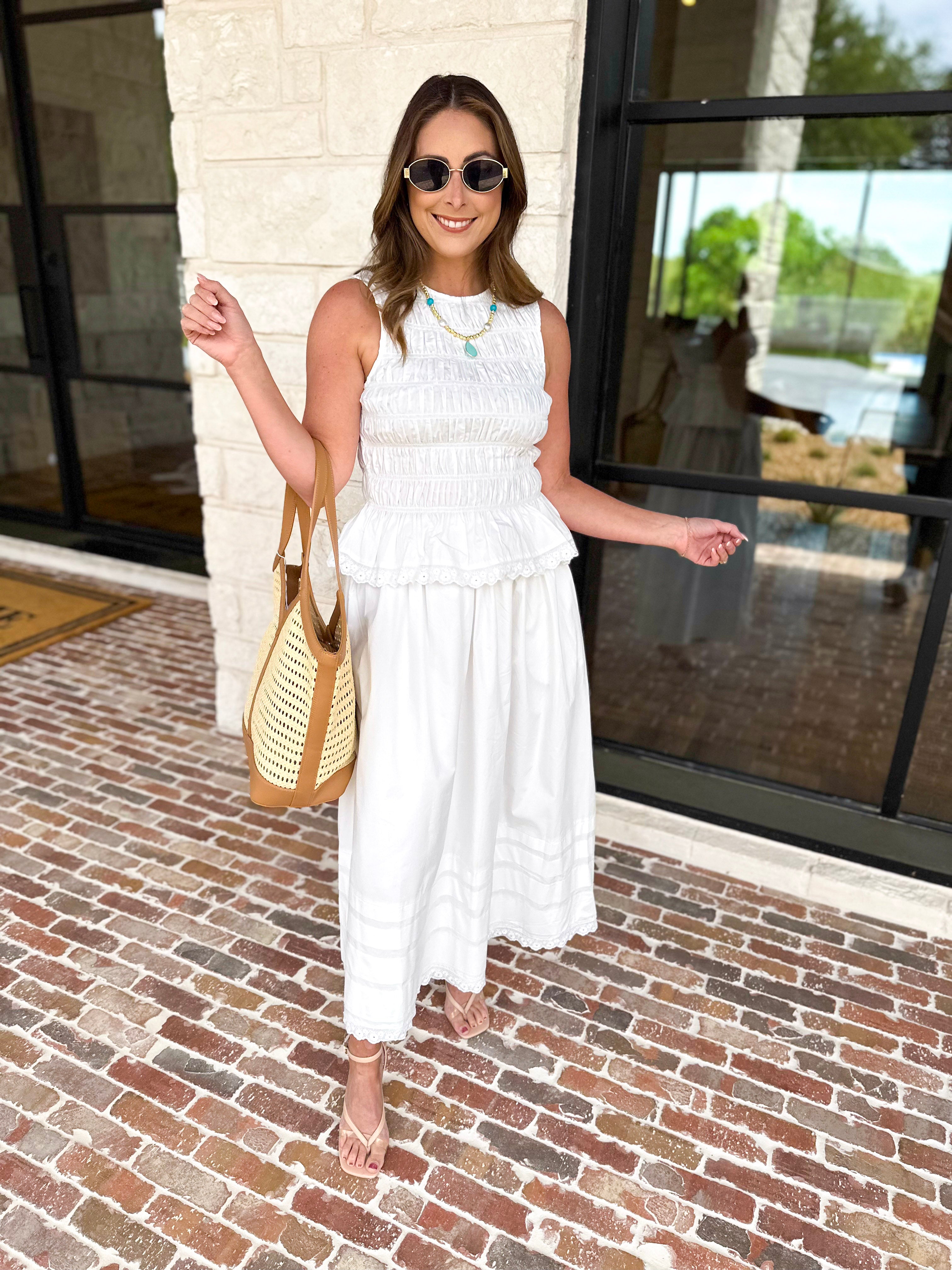 Ivory Lace Top & Midi Skirt Set-500 Midi-KLESIS-July & June Women's Fashion Boutique Located in San Antonio, Texas