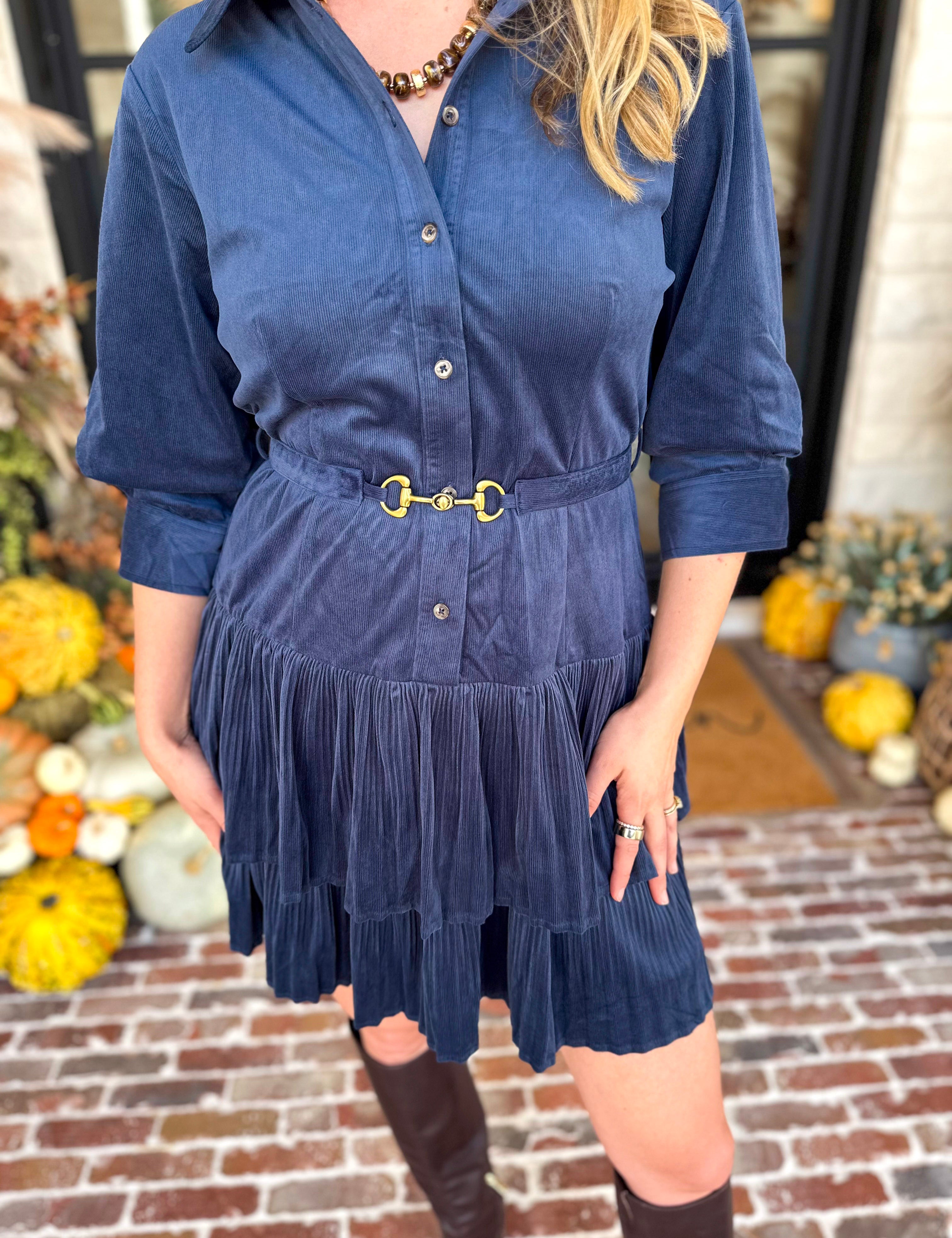 Current Air - Steel Blue Flirty Suede Mini Dress-510 Mini-CURRENT AIR CLOTHING-July & June Women's Fashion Boutique Located in San Antonio, Texas