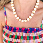 Bauble Beaded Necklace - Bone-110 Jewelry & Hair-Golden Lily-July & June Women's Fashion Boutique Located in San Antonio, Texas