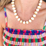 Bauble Beaded Necklace - Bone-110 Jewelry & Hair-Golden Lily-July & June Women's Fashion Boutique Located in San Antonio, Texas