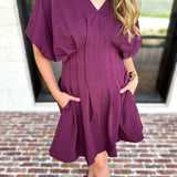 Elevated Chic Mini Dress - Plum-510 Mini-ENTRO-July & June Women's Fashion Boutique Located in San Antonio, Texas