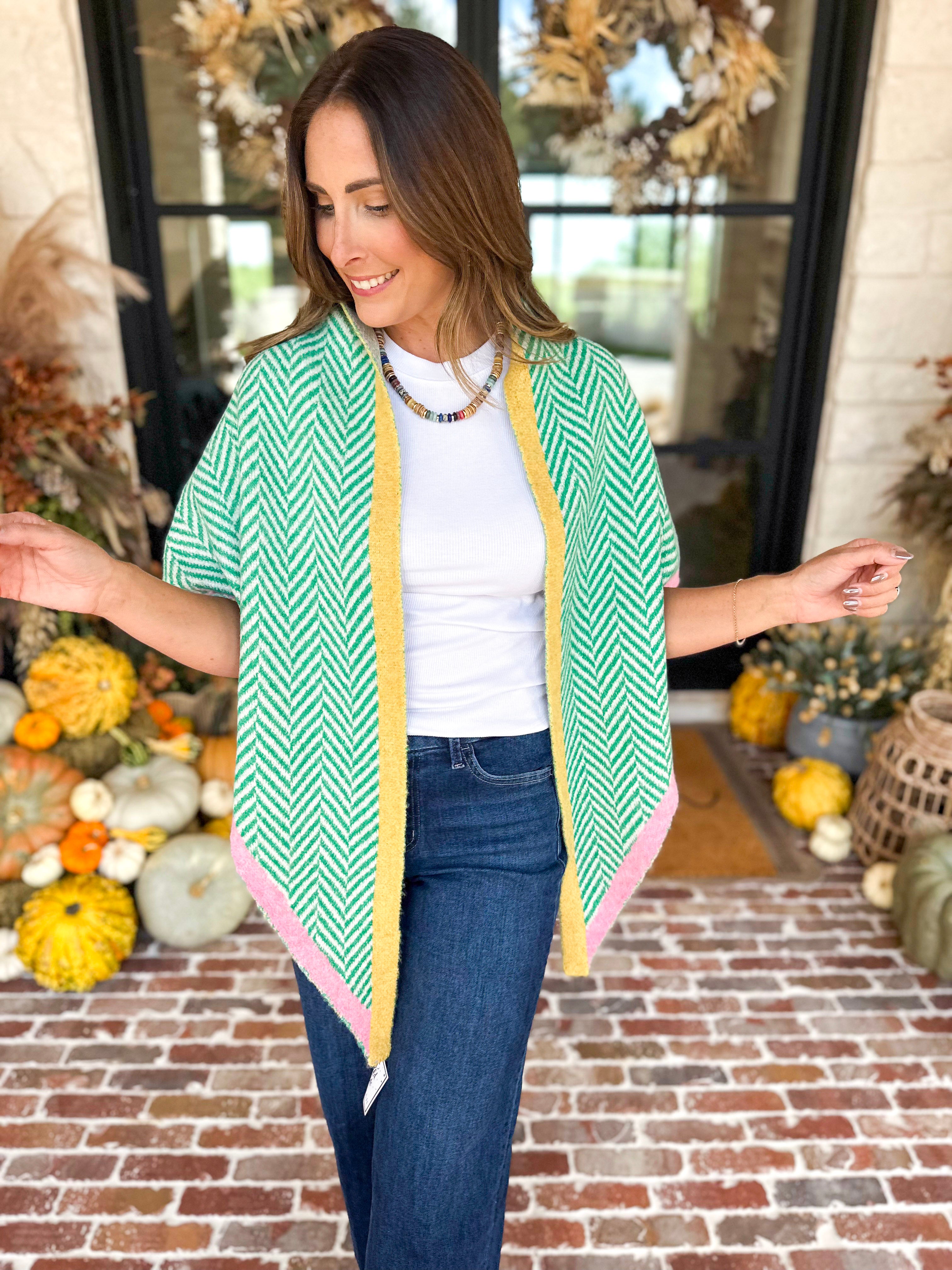 Ziggy Triangle Scarf - Green-130 Accessories-SHIRALEAH-July & June Women's Fashion Boutique Located in San Antonio, Texas