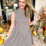THML - Downtown Gingham Mini Dress-510 Mini-THML-July & June Women's Fashion Boutique Located in San Antonio, Texas
