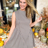 THML - Downtown Gingham Mini Dress-510 Mini-THML-July & June Women's Fashion Boutique Located in San Antonio, Texas