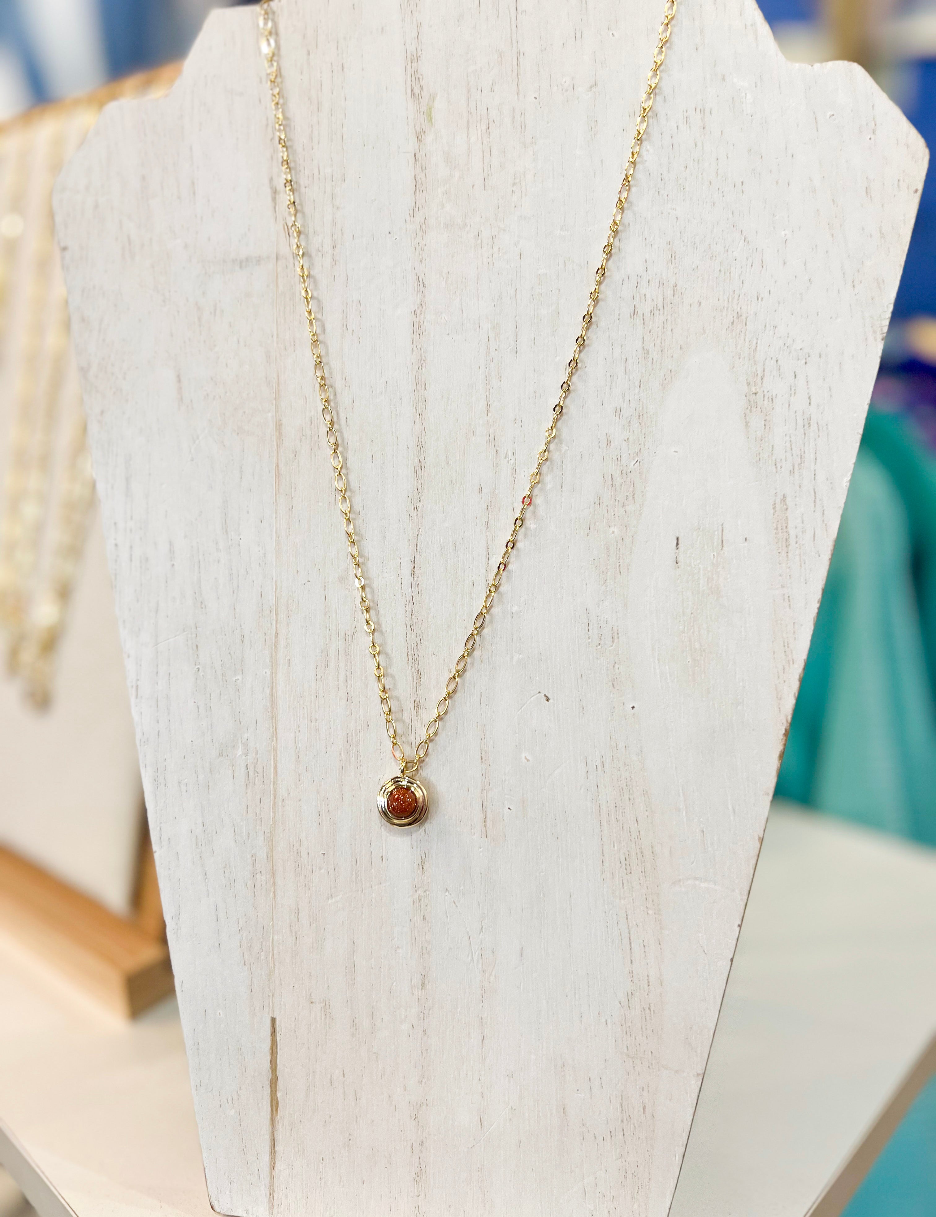 Natalie Wood- Strata Pendant Necklace - Sandstone-110 Jewelry & Hair-Natalie Wood-July & June Women's Fashion Boutique Located in San Antonio, Texas