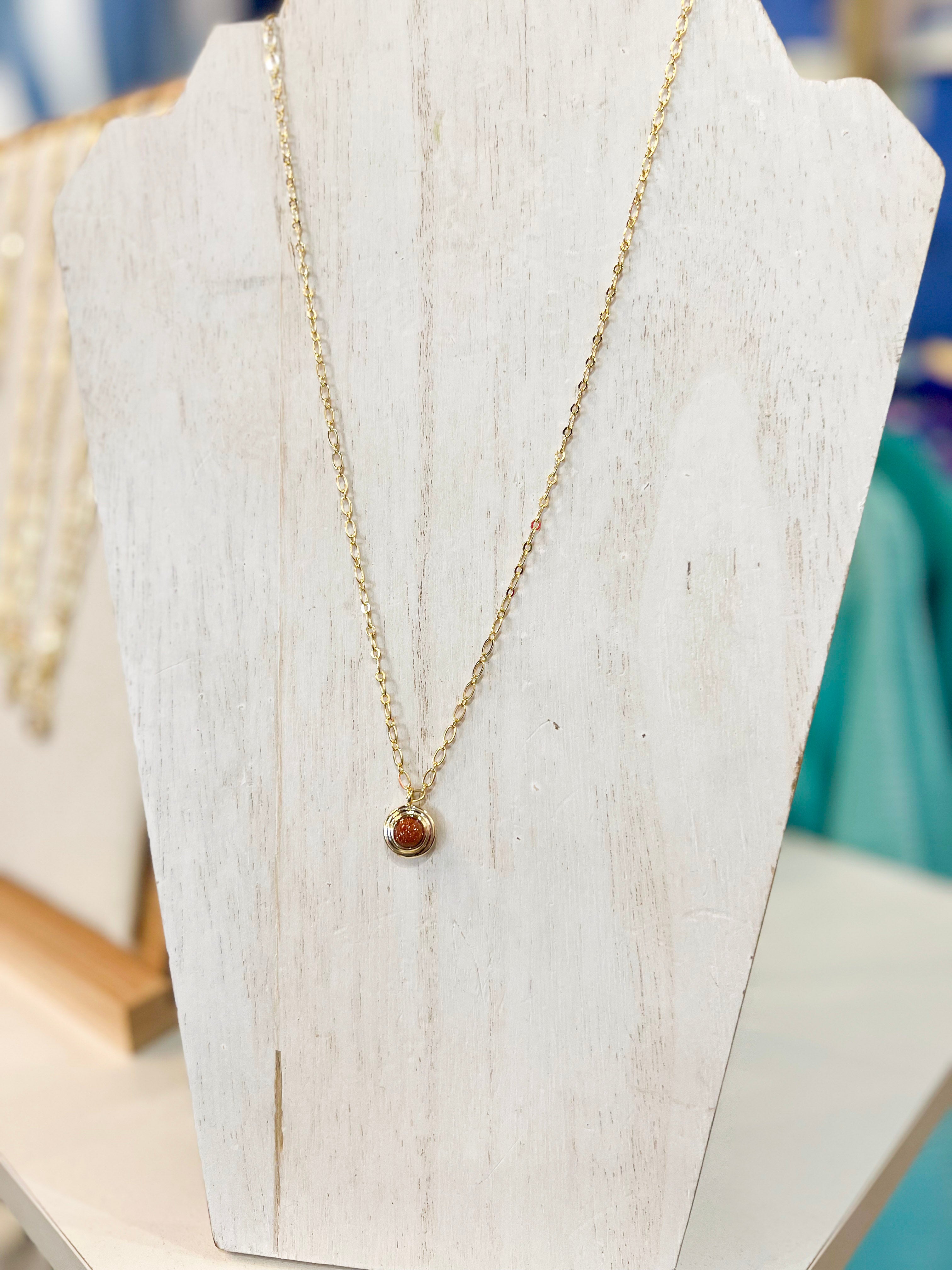 Natalie Wood- Strata Pendant Necklace - Sandstone-110 Jewelry & Hair-Natalie Wood-July & June Women's Fashion Boutique Located in San Antonio, Texas