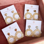 Natalie Wood - Gilded Statement Earrings - Tortoiseshell-110 Jewelry & Hair-Natalie Wood-July & June Women's Fashion Boutique Located in San Antonio, Texas
