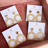 Natalie Wood - Gilded Statement Earrings - Tortoiseshell-110 Jewelry & Hair-Natalie Wood-July & June Women's Fashion Boutique Located in San Antonio, Texas