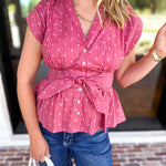 Girls Night Out Blouse - Mauve Rust-200 Fashion Blouses-ENTRO-July & June Women's Fashion Boutique Located in San Antonio, Texas