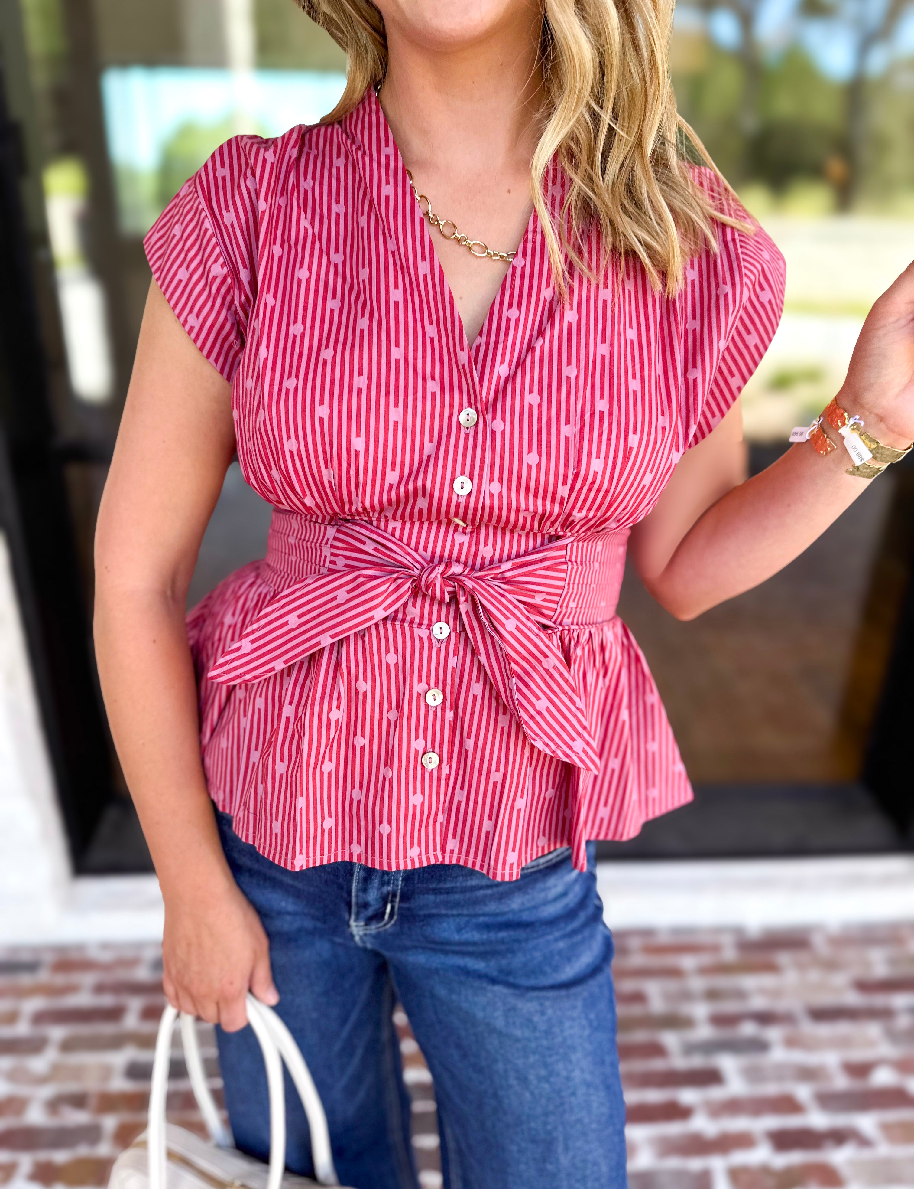 Girls Night Out Blouse - Mauve Rust-200 Fashion Blouses-ENTRO-July & June Women's Fashion Boutique Located in San Antonio, Texas
