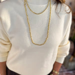 The Daily Mock Neck Sweater - Vanilla Cream-230 Sweaters/Cardis-SKIES ARE BLUE-July & June Women's Fashion Boutique Located in San Antonio, Texas
