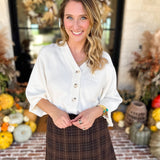 Comfy Oversized Cardigan Top - Cream-230 Sweaters/Cardis-FATE-July & June Women's Fashion Boutique Located in San Antonio, Texas