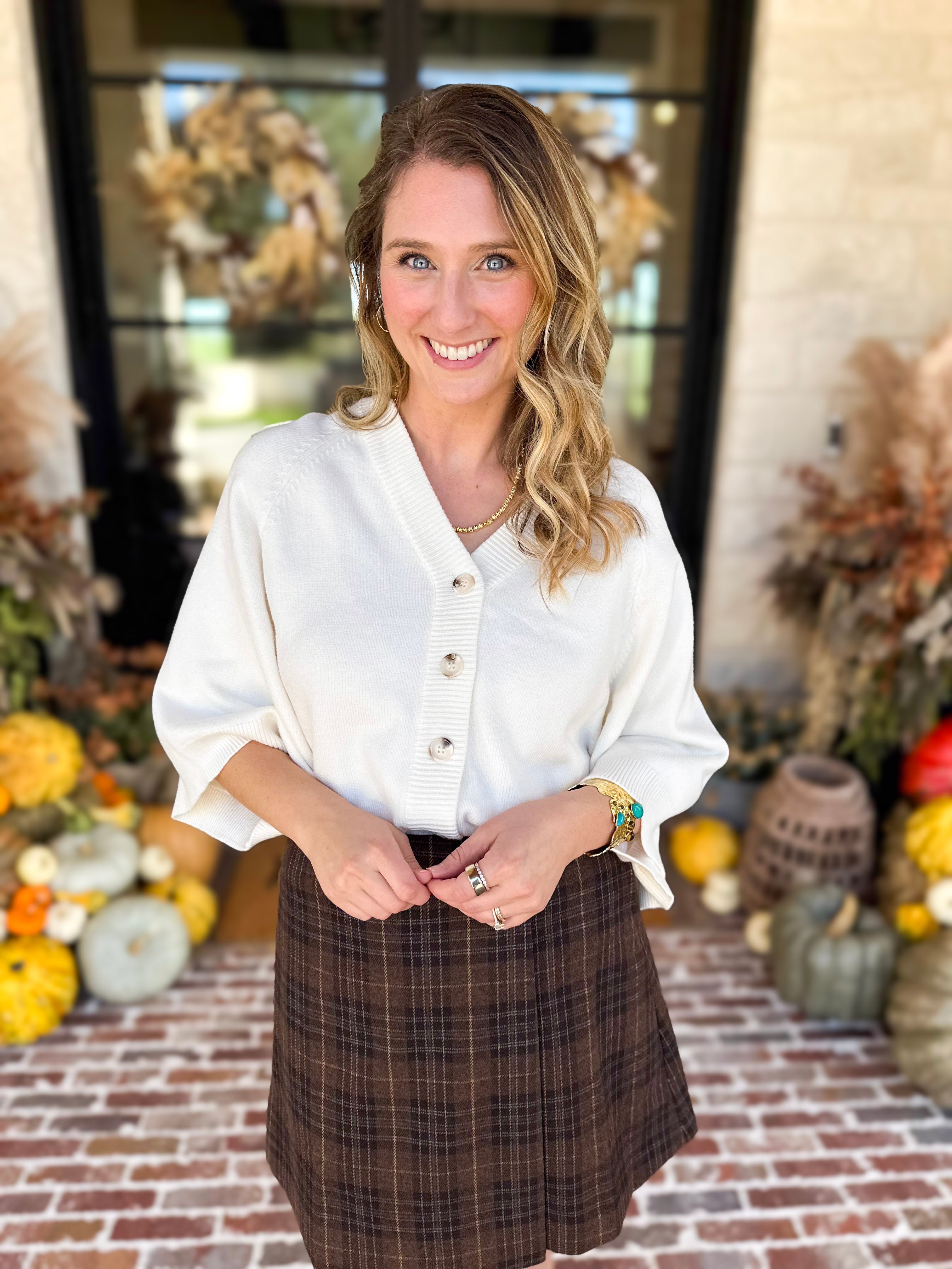 Comfy Oversized Cardigan Top - Cream-230 Sweaters/Cardis-FATE-July & June Women's Fashion Boutique Located in San Antonio, Texas