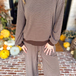 Cozy Time Lounge Set - Chocolate Cream-300 Athleisure/Lounge-POLOGRAM-July & June Women's Fashion Boutique Located in San Antonio, Texas