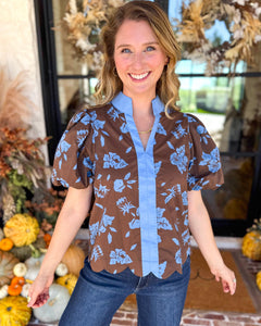 Timeless Blooms Blouse-200 Fashion Blouses-ENTRO-July & June Women's Fashion Boutique Located in San Antonio, Texas