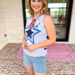 Flannel Patchwork Star Knit Top-230 Sweaters/Cardis-FATE-July & June Women's Fashion Boutique Located in San Antonio, Texas