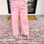 Blush Crochet Denim Pants-400 Pants-ENTRO-July & June Women's Fashion Boutique Located in San Antonio, Texas