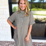 Fall Transition Mini Dress - Olive-510 Mini-ENTRO-July & June Women's Fashion Boutique Located in San Antonio, Texas