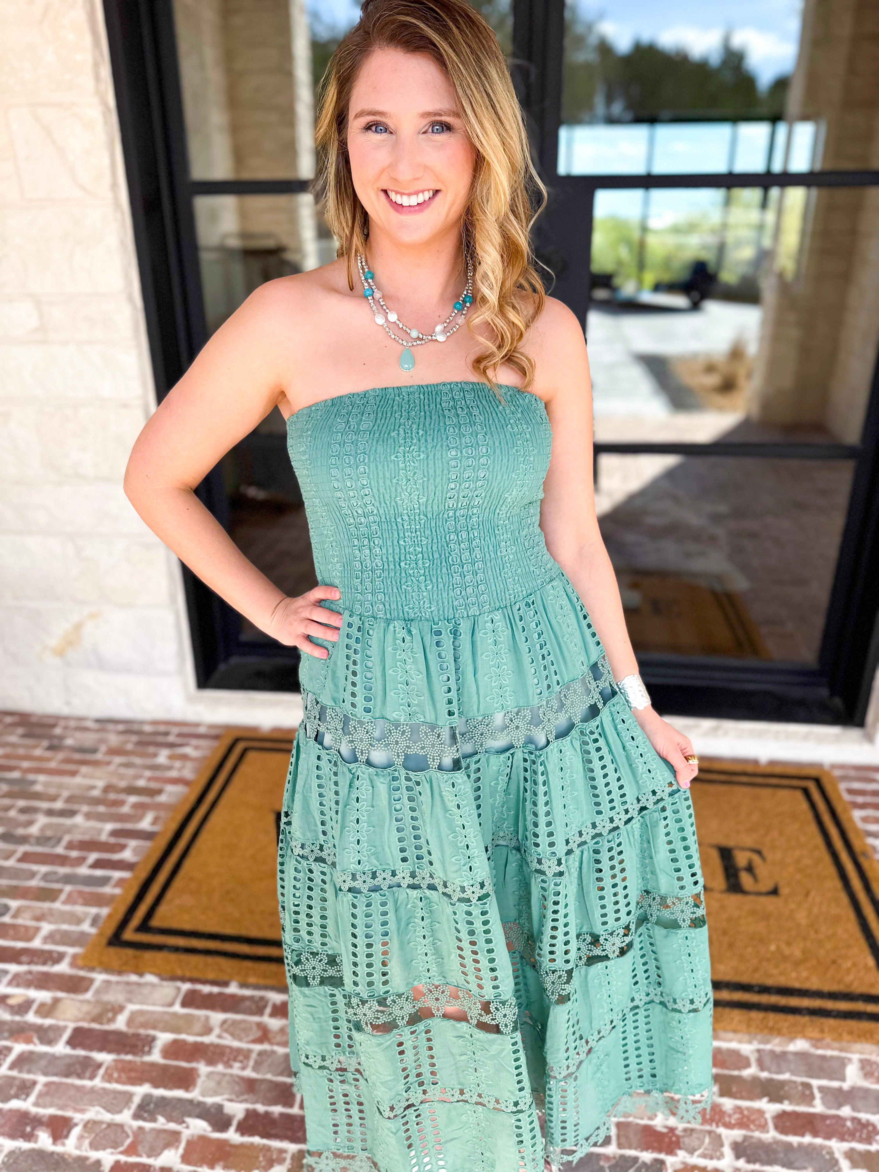 The Lexi Midi Dress - Seafoam Green-500 Midi-STRUT & BOLT-July & June Women's Fashion Boutique Located in San Antonio, Texas