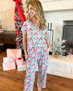Mary Square - Melody Tinsel Town PJ Set-300 Athleisure/Lounge-MARY SQUARE-July & June Women's Fashion Boutique Located in San Antonio, Texas