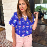 Mary Square - Blue Petal Keepsake Blouse-MARY SQUARE-July & June Women's Fashion Boutique Located in San Antonio, Texas