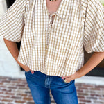 Fall Bubble Blouse-200 Fashion Blouses-ENTRO-July & June Women's Fashion Boutique Located in San Antonio, Texas