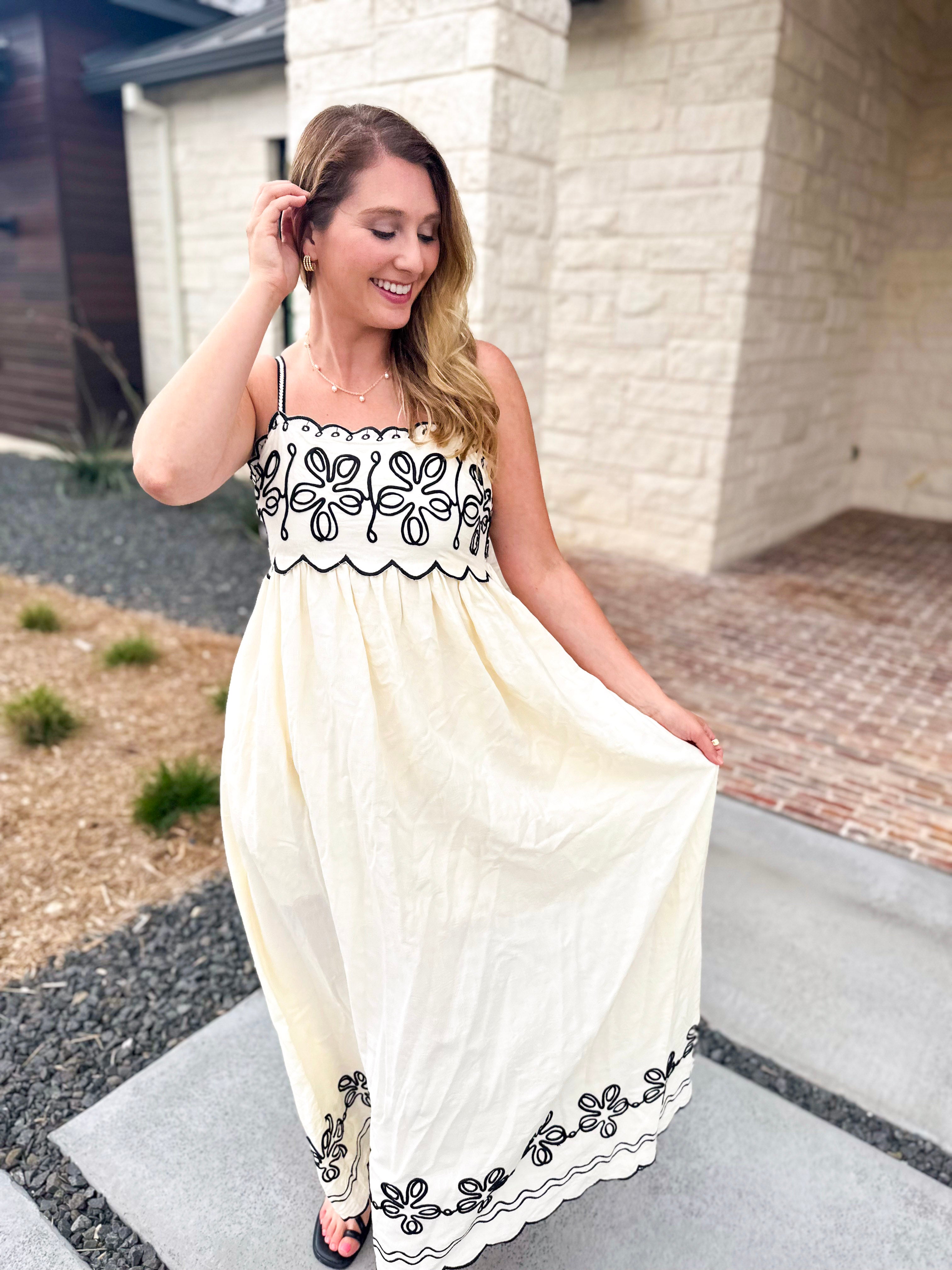 The Baja Breeze Midi Dress-500 Midi-SKIES ARE BLUE-July & June Women's Fashion Boutique Located in San Antonio, Texas