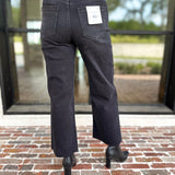 Vervet - High Rise Ankle Wide Leg Black Jeans-420 Denim-VEVERT BY FLYING MONKEY-July & June Women's Fashion Boutique Located in San Antonio, Texas