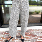 Vervet - High Rise Utility Cheetah Barrel Jeans-420 Denim-VEVERT BY FLYING MONKEY-July & June Women's Fashion Boutique Located in San Antonio, Texas